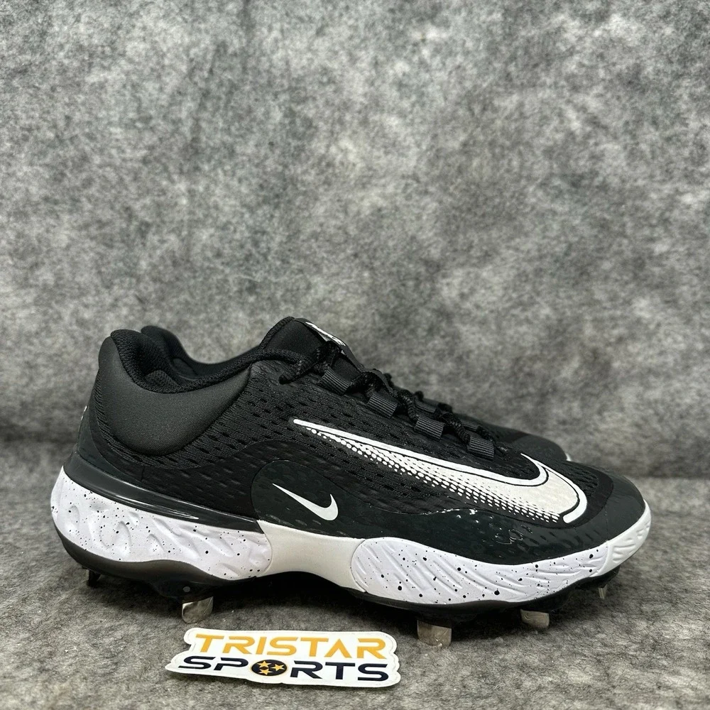 Nike Alpha Huarache Elite 4 Baseball Cleats Men Sz 7.5 Black Metal DJ6521-003